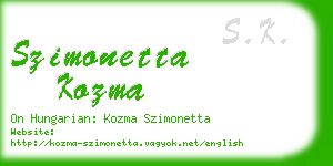 szimonetta kozma business card